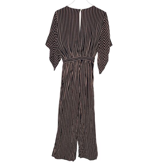 Faithfull The Brand 6 Women Tilos Jumpsuit San Marino Stripe Cut Out Wide Leg - Picture 3 of 11